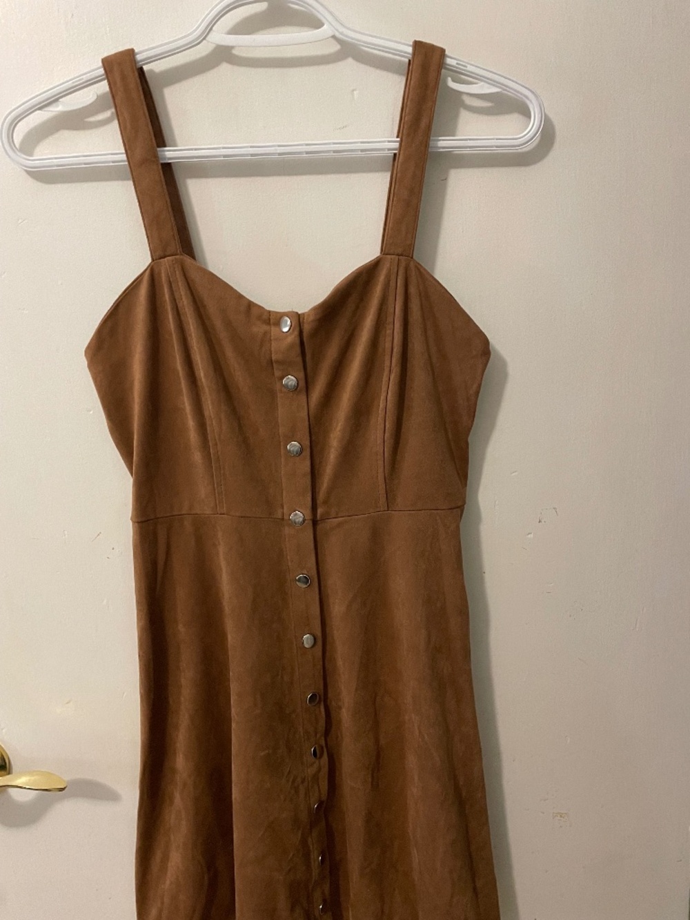 Faux suede dress